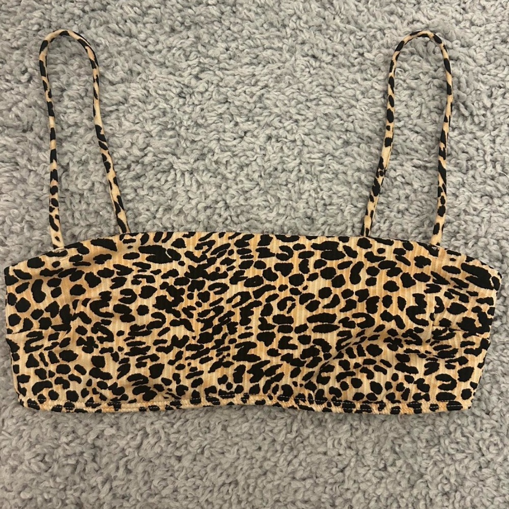 cheetah print bikini top hollister